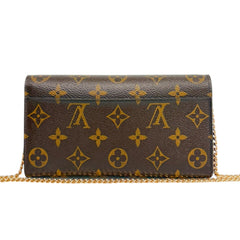 LOUIS VUITTON Monogram Sarah Wallet with Chain Louis Vuitton