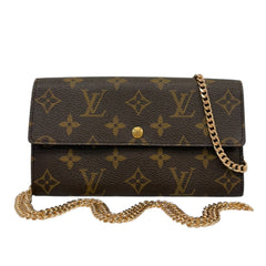 LOUIS VUITTON Monogram Sarah Wallet with Chain Louis Vuitton