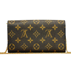 LOUIS VUITTON Monogram Sarah Wallet with Chain Louis Vuitton
