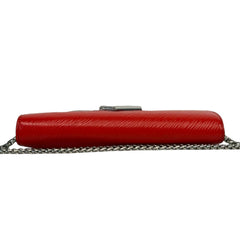 LOUIS VUITTON Red Epi Leather Twist Wallet with Chain Louis Vuitton