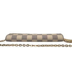LOUIS VUITTON Damier Azur Emilie Wallet with Chain Louis Vuitton