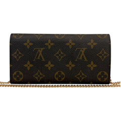 LOUIS VUITTON Flower Monogram Emilie Wallet with Chain Louis Vuitton