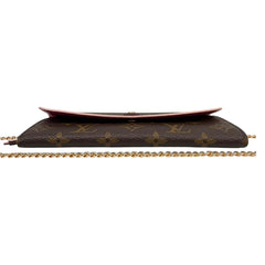 LOUIS VUITTON Flower Monogram Emilie Wallet with Chain Louis Vuitton