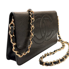 CHANEL Black Caviar Timeless Clutch Chanel