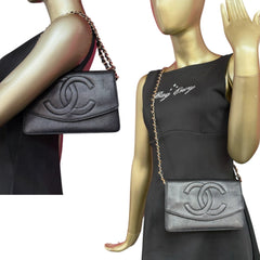 CHANEL Black Caviar Timeless Clutch Chanel