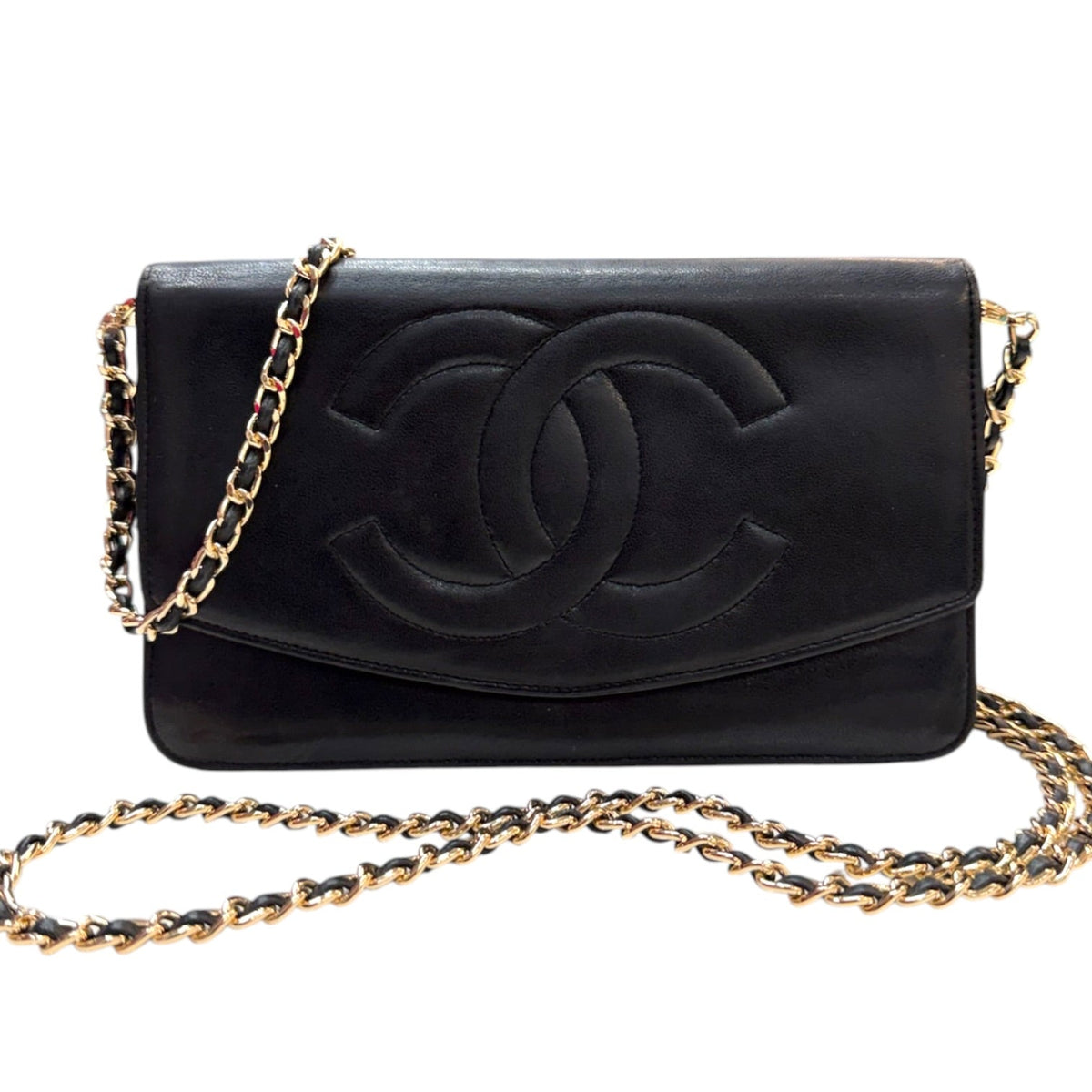 CHANEL Black Lambskin GHW Timeless Clutch Chanel