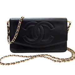CHANEL Black Lambskin GHW Timeless Clutch Chanel