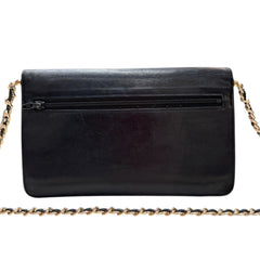 CHANEL Black Lambskin GHW Timeless Clutch Chanel
