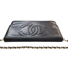 CHANEL Black Lambskin GHW Timeless Clutch Chanel