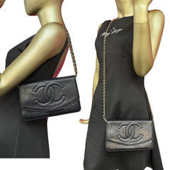 CHANEL Black Lambskin GHW Timeless Clutch Chanel