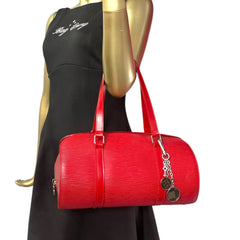LOUIS VUITTON Red Epi Leather Soufflot Bag Louis Vuitton