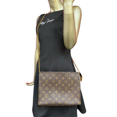LOUIS VUITTON Monogram Poche 26 with Insert and Chain Louis Vuitton