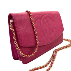CHANEL Magenta Caviar Timeless Clutch Chanel