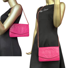 CHANEL Magenta Caviar Timeless Clutch Chanel