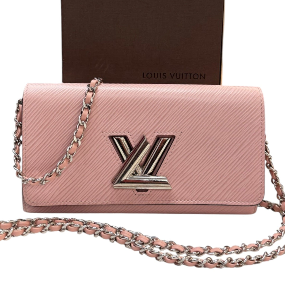 LOUIS VUITTON Pink Epi Leather Twist Wallet Louis Vuitton