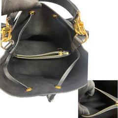 LOUIS VUITTON Black Empreinte Leather Noe MM Bag Louis Vuitton