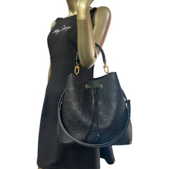 LOUIS VUITTON Black Empreinte Leather Noe MM Bag Louis Vuitton