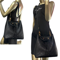LOUIS VUITTON Black Empreinte Leather Noe MM Bag Louis Vuitton