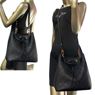 LOUIS VUITTON Black Empreinte Leather Noe MM Bag Louis Vuitton