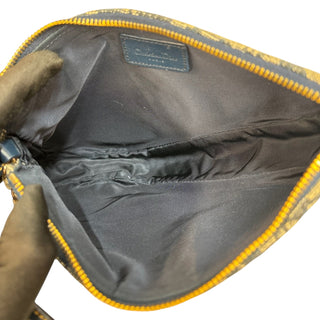 CHRISTIAN DIOR Navy Trotter Saddle Bag with Chain Dior