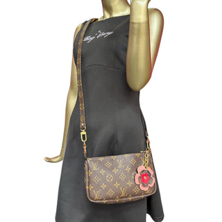LOUIS VUITTON Monogram Pochette Accessoires with Long Strap Louis Vuitton