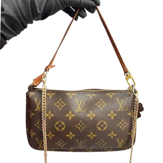 LOUIS VUITTON Monogram Coated Canvas Pochette Accessoires Louis Vuitton