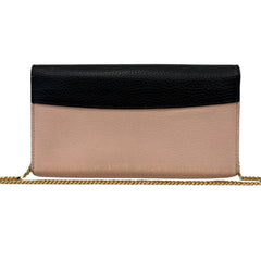 LOUIS VUITTON Tri Colored Taurillon Capucines Leather Wallet with Chain Louis Vuitton