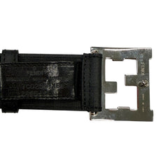 Fendi Black Zucca Coated Canvas Belt 90/36 Fendi