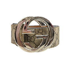GUCCI Brown GG Supreme Canvas Belt 85/34 Gucci