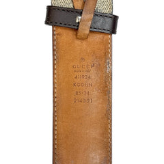 GUCCI Brown GG Supreme Canvas Belt 85/34 Gucci