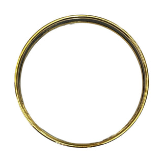 HERMES Gold and Black Enamel Bangle Bracelet Hermes