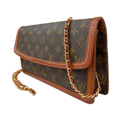 LOUIS VUITTON Monogram Dame GM with Leather Chain Louis Vuitton