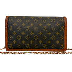LOUIS VUITTON Monogram Dame GM with Leather Chain Louis Vuitton
