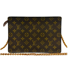 LOUIS VUITTON Monogram Pochette Homme with added Chain Louis Vuitton