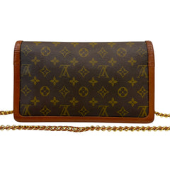 LOUIS VUITTON Monogram Dame GM with Leather Chain Louis Vuitton