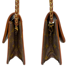 LOUIS VUITTON Monogram Dame GM with Leather Chain Louis Vuitton