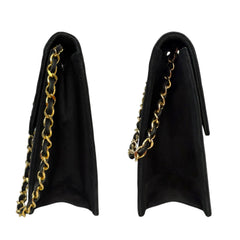 CHANEL Black Suede Classic Single Flap Chain Bag Chanel