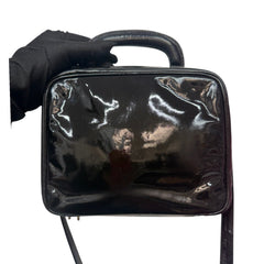 CHANEL Black Patent Leather Timeless Vanity Crossbody Bag Chanel