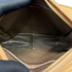 CHANEL Tan Diamond CC Quilted Lambskin Tassel Camera Bag Chanel