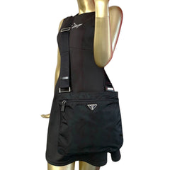 PRADA Black Tessuto Nylon Crossbody Bag Prada