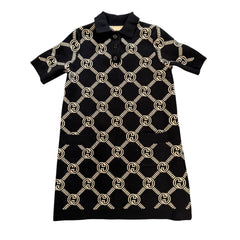 GUCCI Reversible Jacquard Knit Wool Blend Dress - Medium Gucci