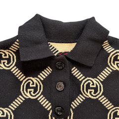 GUCCI Reversible Jacquard Knit Wool Blend Dress - Medium Gucci