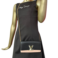 LOUIS VUITTON Tri Colored Taurillon Capucines Leather Wallet with Chain Louis Vuitton