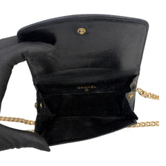 CHANEL Black Caviar Leather Timeless Compact Wallet Chanel