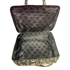 CHANEL Black/White Canvas 31 Rue Cambon Luggage Bag Chanel