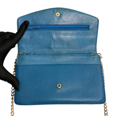 CHANEL Turquoise Caviar Timeless Clutch Chanel
