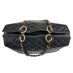 CHANEL Black Caviar Leather Grand Shopping Tote Chanel