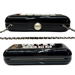 Ultra Rare CHANEL VOTEZ COCO Pearl Plexiglass Minaudiere Clutch Chanel
