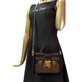 LOUIS VUITTON Monogram Petite Malle Black Crossbody Bag Louis Vuitton