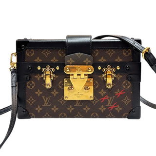 LOUIS VUITTON Monogram Petite Malle Black Crossbody Bag Louis Vuitton
